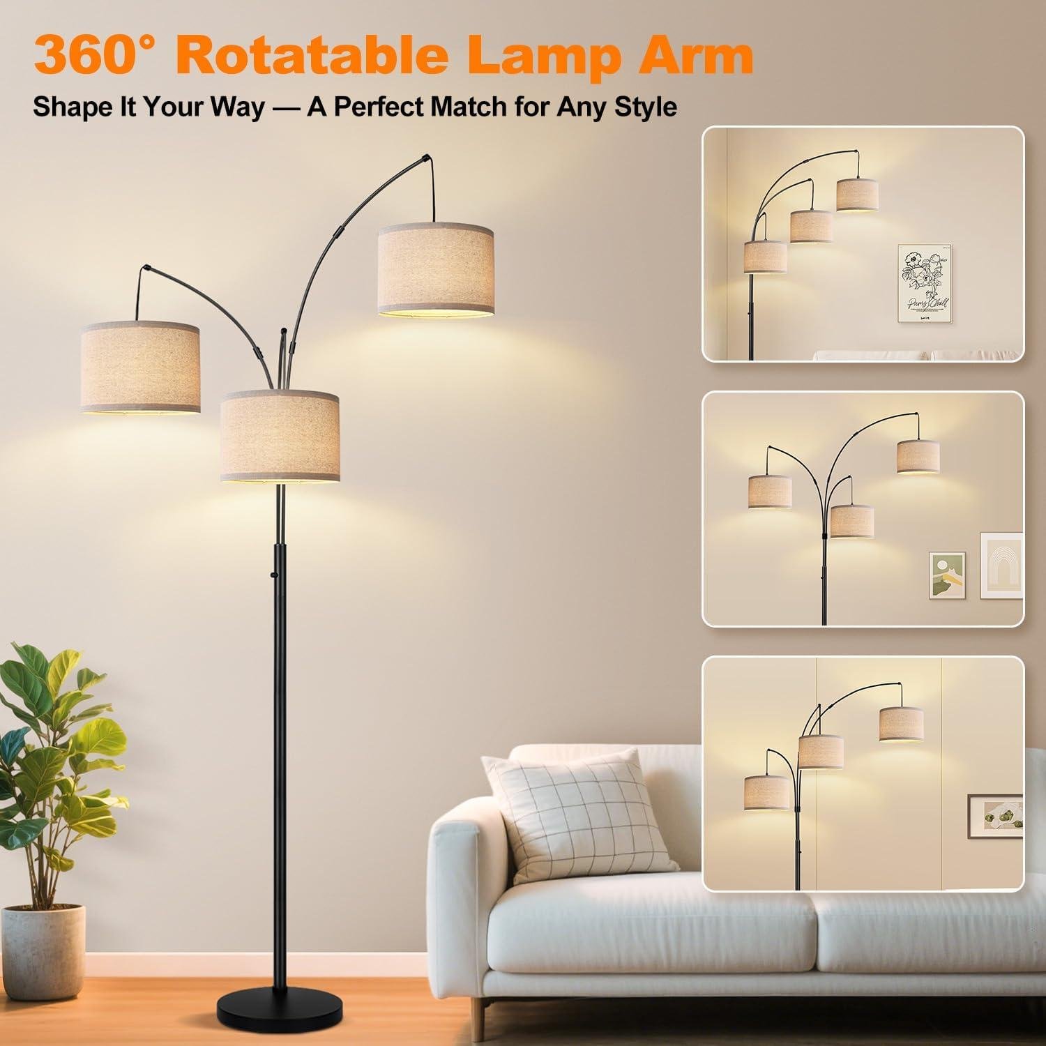 Our Review: Stylish & Functional Dimmable 3-Light Floor Lamp