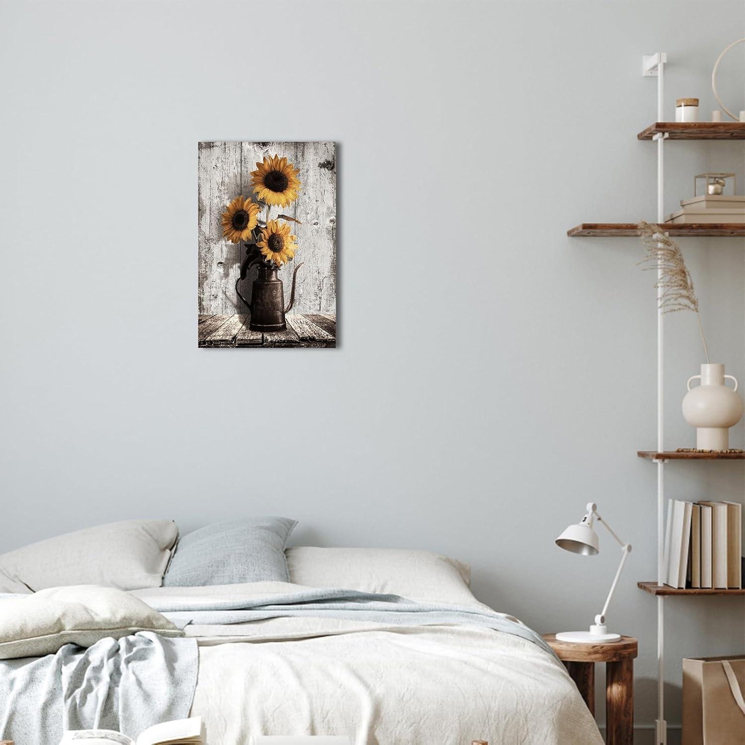 Our Take on the Charming Rustic Sunflower Canvas