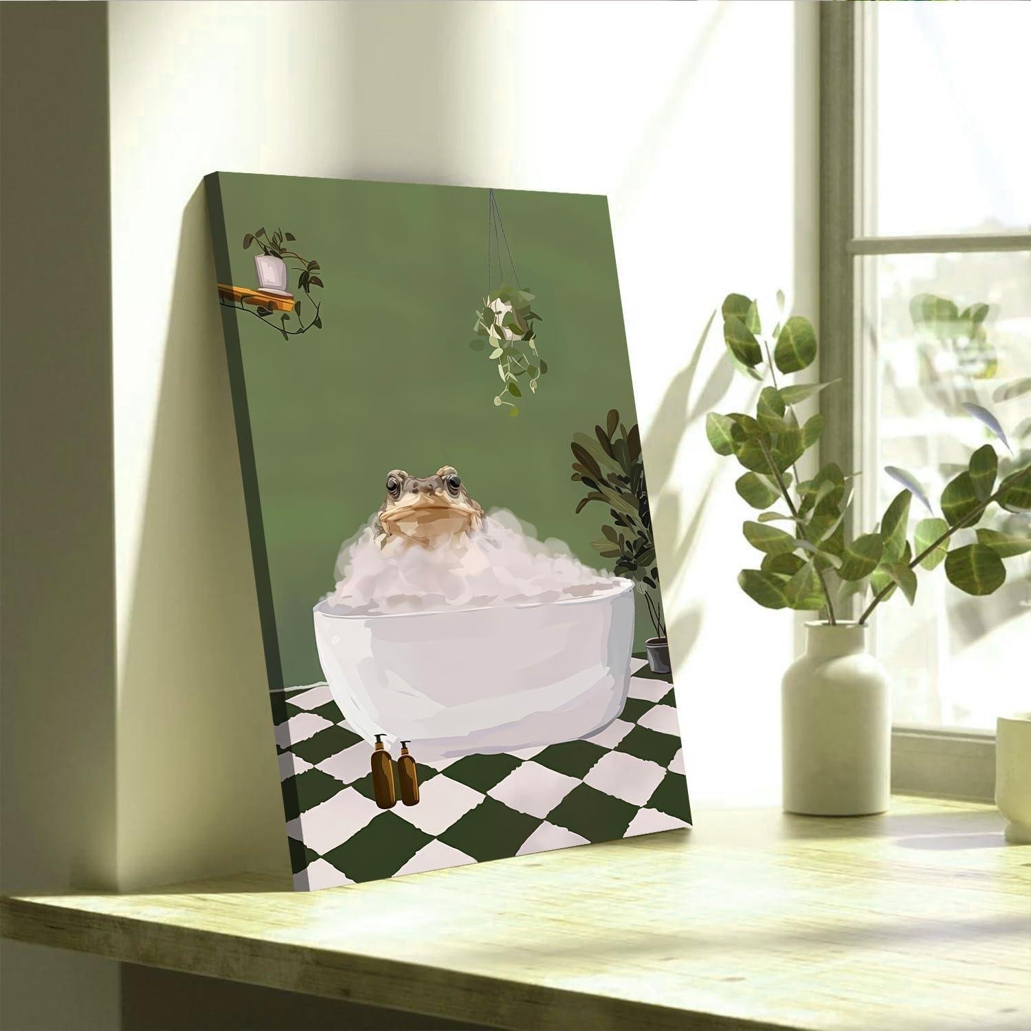 We Tested This Hilarious Frog bathroom Art So You don't Have To