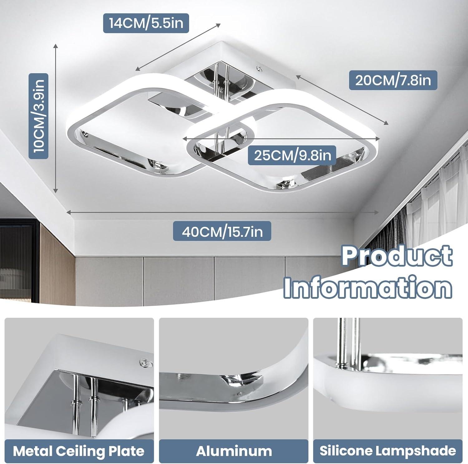 Our Review of CANEOE Square Modern LED Ceiling Light Fixture