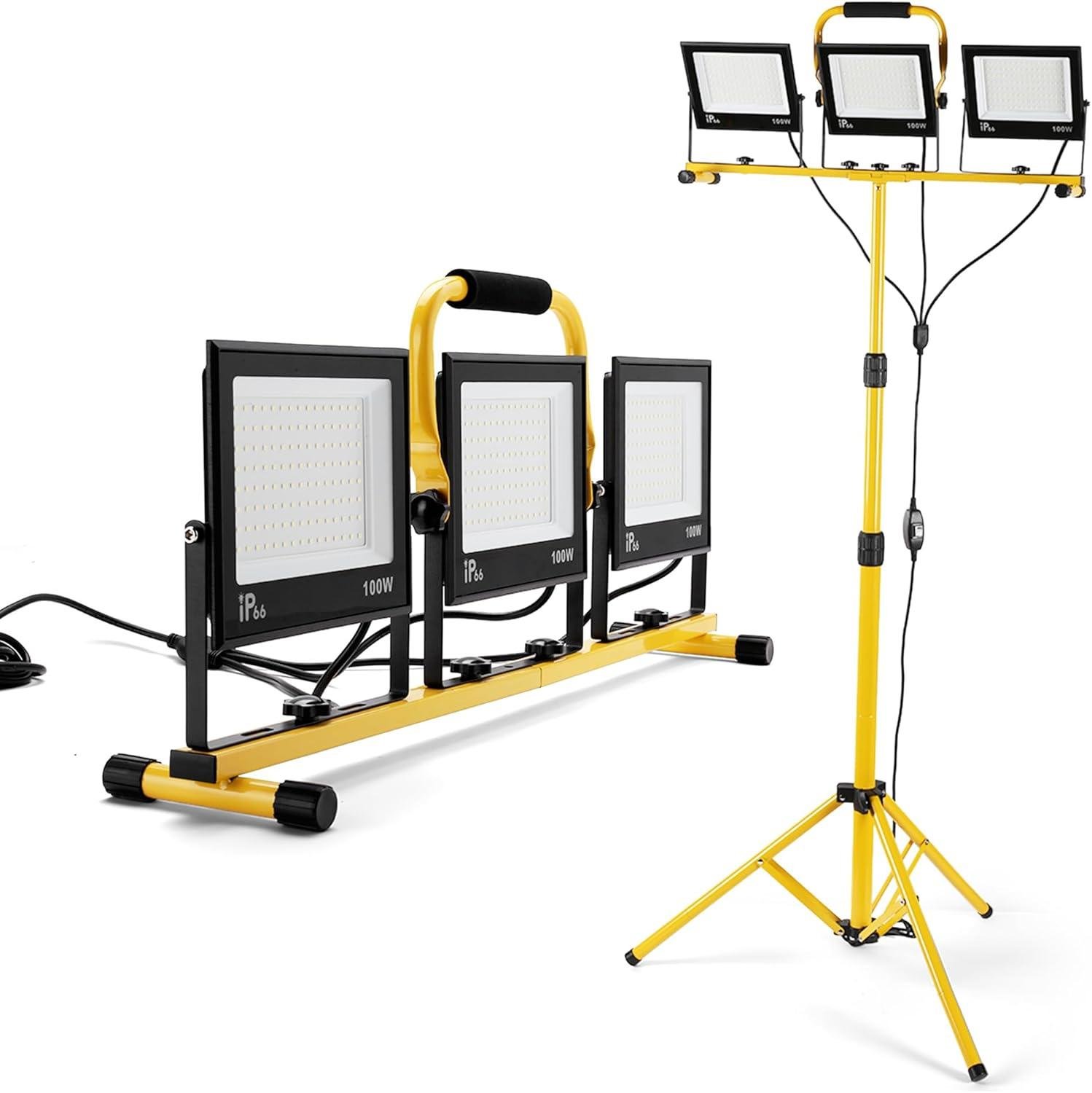 Our ​Review: 30000 Lumen LED Work Lights with Adjustable Tripod Stand