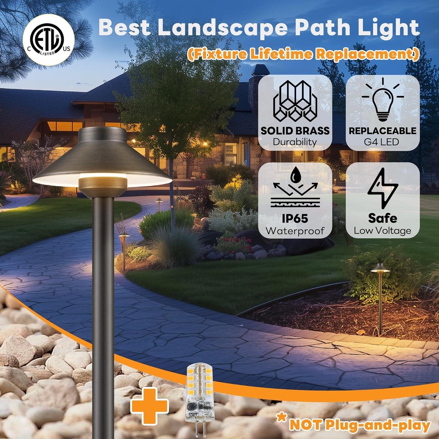 Our Review of Solid Brass 12V Pathway Lights: Durable & Stylish