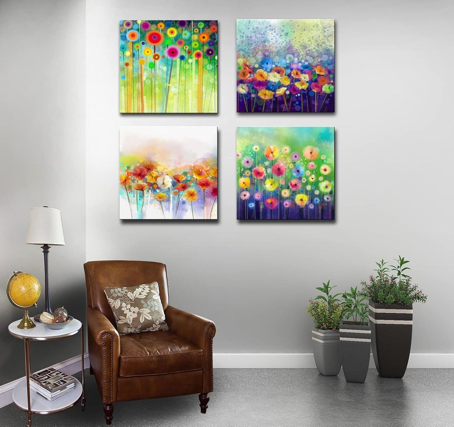 Our take on Blooming Bathroom Canvas Art Elegance