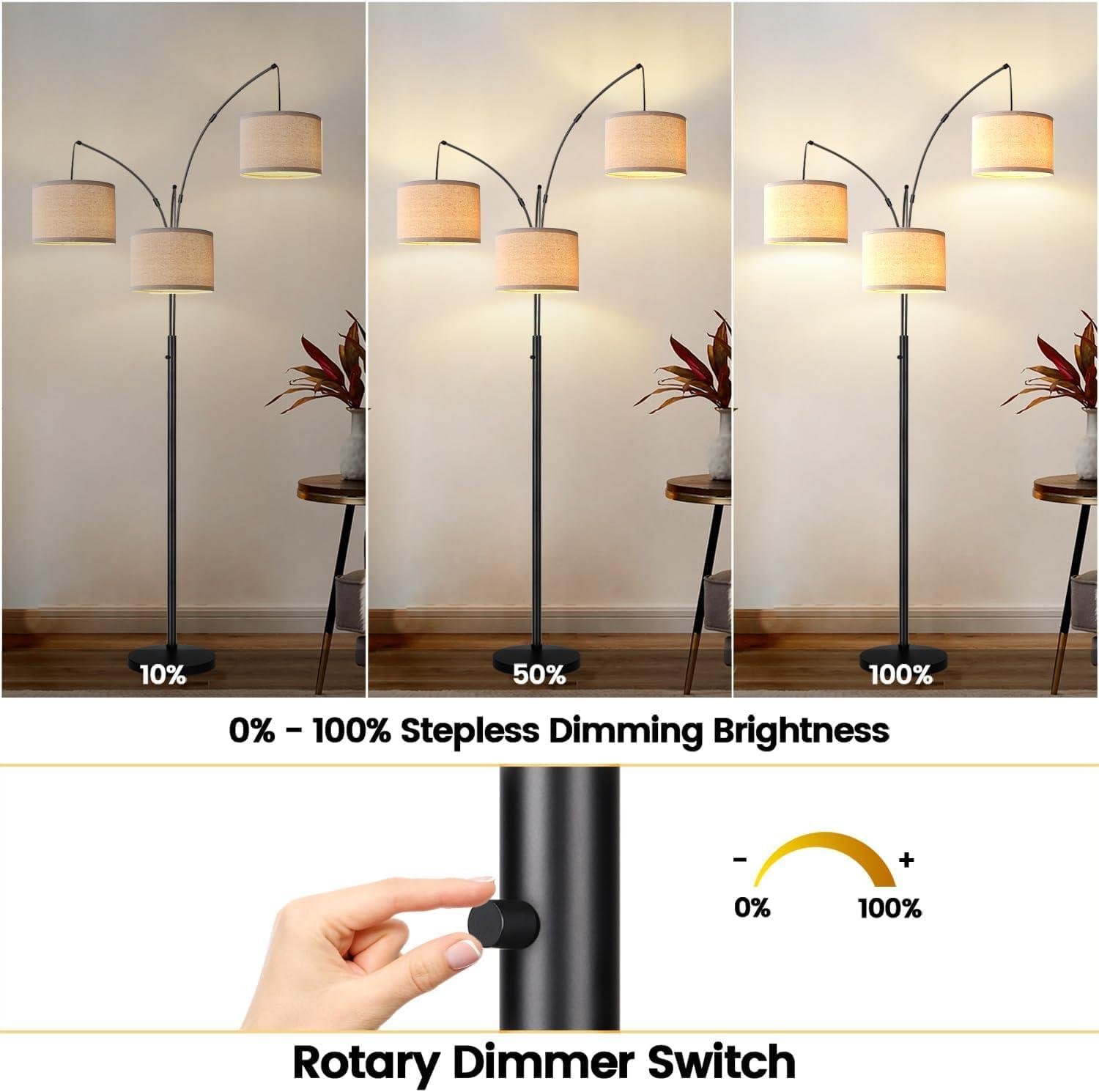 Our Review: Stylish & Functional Dimmable 3-Light Floor Lamp