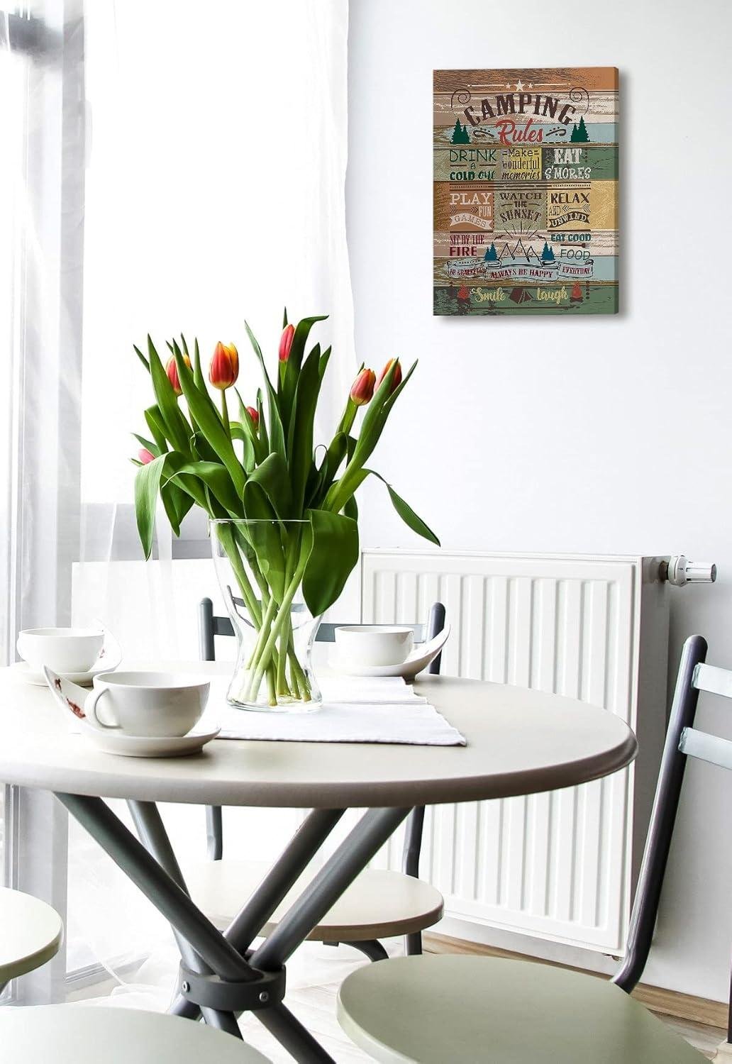 We Tried This Charming Camping Rules Canvas Art for Our RV