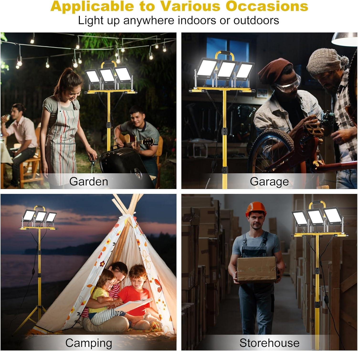 Our Review: 30000 Lumen LED Work Lights with Adjustable Tripod Stand