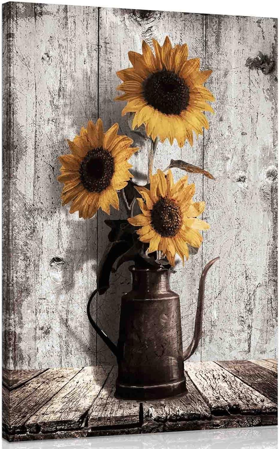 Our Take on the Charming Rustic Sunflower Canvas