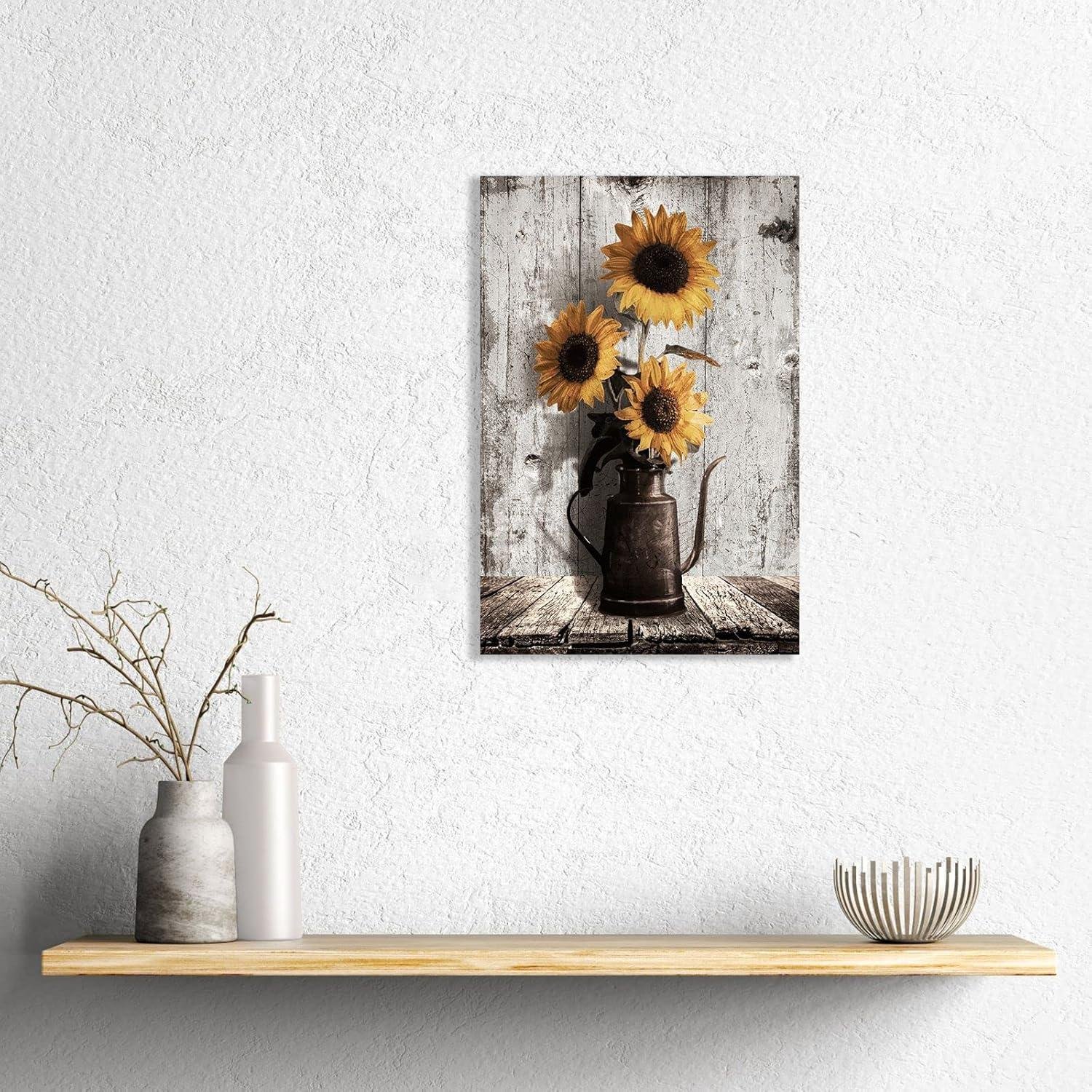 Our Take on the Charming Rustic Sunflower Canvas