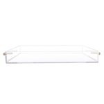 12"x16" Clear Acrylic Serving Tray with Gold Handles - Versatile Storage for Kitchen, Coffee, and Desk. - Image 5
