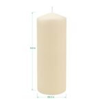 Stonebriar Ivory Unscented Pillar Candles - 3x8, 80-Hour Burn Time, Set of 6 - Image 6