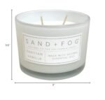 Tahitian Vanilla Sand + Fog Scented Candle | 100% Cotton Wick | Luxury 12oz Jar | Home Decor & Freshening - Image 3