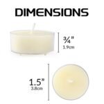 Organic Beeswax Tealight Candles - 24-Pack, Natural Scent, Smokeless, Clean Burning, White - Image 5