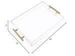 12"x16" Clear Acrylic Serving Tray with Gold Handles - Versatile Storage for Kitchen, Coffee, and Desk. - Image 8