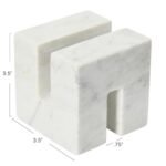 Contemporary White Marble Cookbook Stand by Creative Co-Op - Perfect for Stylish Cooking! - Image 2