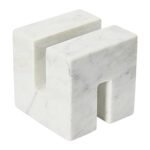 Creative Co-Op Contemporary Marble Cookbook Stand, White