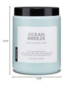 M&SENSE Oceanic Breeze Candle - 19.4oz, 110-hour burn, 2-wick natural soy for stress relief, featuring pineapple & mango. - Image 10