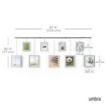 Umbra Exhibit Wall Frame with Metal Rod - Rimless Design for Living Room, Bedroom & More, Black - Image 3