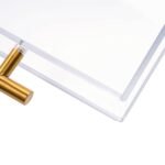 12"x16" Clear Acrylic Serving Tray with Gold Handles - Versatile Storage for Kitchen, Coffee, and Desk. - Image 4
