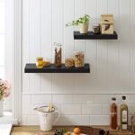 VASAGLE Vintage Floating Wall Shelf 15.7 In, Black Hanging Shelves for Photos & Decor - ULWS24BK - Image 5