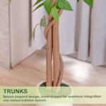 VIVATREES 5FT Artificial Ficus Tree in White Planter – Realistic Silk Faux Plant for Home, Office & Garden Decor. - Image 5