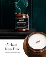 Men's Scented Candles | Amber Sandalwood | Long-Lasting Natural Soy Candles | Ideal Gift for Him - Image 5