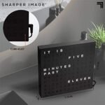 Sharper Image® LED Word Clock – 7.75" Light-Up Digital Desk & Wall Clock | Modern Home Décor | Unique Gift for Men & Women - Image 2