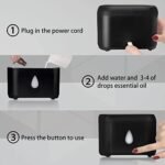 200ml Essential Oil Flame Diffuser - Ultrasonic Aromatherapy with Auto-Off, Perfect for Home & Office (Black) - Image 4