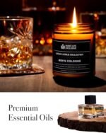 Men's Scented Candles | Amber Sandalwood | Long-Lasting Natural Soy Candles | Ideal Gift for Him - Image 6