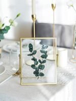 AceList Set of 3 Metal Geometric Glass Photo Frames: 4"x4", 4"x6", 5"x7" Sizes Included - Image 4