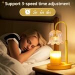 Adjustable Electric Candle Warmer Lamp with Timer - Dimmable, Flameless Wax Melter for Modern Home Decor. - Image 5