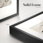 Framed Boho Vintage Botanical Wall Art Set of 6, Black & White Floral Canvas Prints for Farmhouse Decor, 11x14 - Image 5