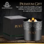 Heart & Homage Natural Scented Meditation Candle with Healing Crystals - Luxurious Wood Wick, 8.11 oz (English Pear & Freesia) in Premium Gift Packaging. - Image 6