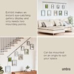 Umbra Exhibit Wall Frame with Metal Rod - Rimless Design for Living Room, Bedroom & More, Black - Image 4