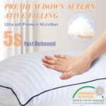 Yettbea 18" x 18" Decorative Throw Pillow Inserts - Set of 2, Premium Down Alternative, White for Couch, Sofa, or Bed. - Image 2