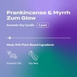 Indigo Wild Glow Frankincense & Myrrh Soy Candle - Essential Oil Scented, 30-Hour Burn, 7 oz (3 Pack) - Image 2