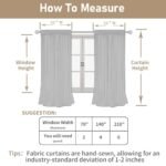 LAMIT Natural Ivory Semi-Sheer Linen Curtains, 84" Long, Cream White Light Filtering Drapes, 2 Panels, 52"x84" for Bedroom/Farmhouse. - Image 3