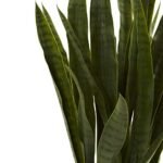 Nearly Natural 35" Green Sansevieria with Black Planter – Perfect Indoor Decor! - Image 5