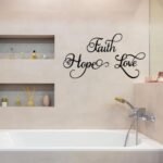 ESTART Faith Hope Love Metal Wall Art – 3-Piece Rustic Black Letter Sign for Home Decor - Image 6