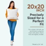 Pillowflex 20x20 Synthetic Down Pillow Insert - Soft Square Throw Pillow for Couch or Bed - Image 8