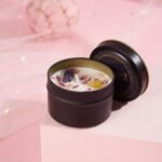 Enjoy a Relaxing Romantic Tin Candle with Crystal, Petals, and Sage, Lavender, Oud Essential Oils - Image 2