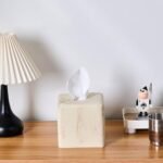Square Natural Travertine Texture Tissue Box Cover – Handmade Resin Holder for Home, Office & Bathroom. - Image 9