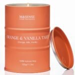 M&SENSE Orange Vanilla Tart Candles for Home Scented Organic Soy Candle, Clean Non Toxic 11.3oz 70 Hours Long Lasting Burning, Highly Scented Citrus Smelling Candles Cozy Room Decor