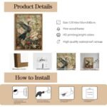 Framed Vintage Hummingbird Wall Art – 3D Floral Bird Decor for Living Room, Bedroom & Office, 12x16 inch. - Image 5
