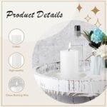 Nuogo 12-Pack Ivory Dripless Unscented Pillar Candles | Tall Paraffin Wax Tapers for Weddings, Spa, Birthdays, and Home Decor - Image 3