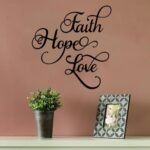 ESTART Faith Hope Love Metal Wall Art – 3-Piece Rustic Black Letter Sign for Home Decor - Image 5