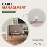 WLIVE TV Stand for 55-60 Inch TVs: Boho Entertainment Center with Storage Cabinets for Stylish Living Room Decor - Image 7