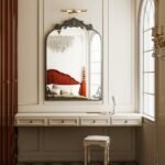 GLSLAND Vintage Arched Wall Mirror 38"x 26" - Gold Carved Metal Frame for Bathroom, Living Room, Entryway. - Image 6