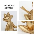 Set of 3 Gold Frog Yoga Figurines - Modern Decor for Living Room, Office, or Bookshelves. Perfect Gift for Moms! - Image 7