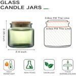 Danmu 3oz Green Candle Jars for Candles, Weddings, Baby Showers, and Party Favors - 24 Pack - Image 3