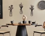 Pigort 3-Piece Metal Flower Wall Art Set - Rustic Black Decor for Living Room, Bathroom, or Bedroom - Perfect Housewarming Gift - Image 7